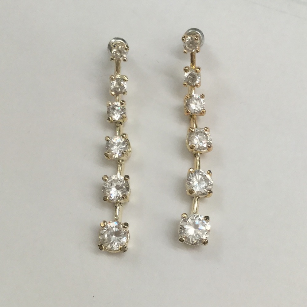 Linear stick earrings
